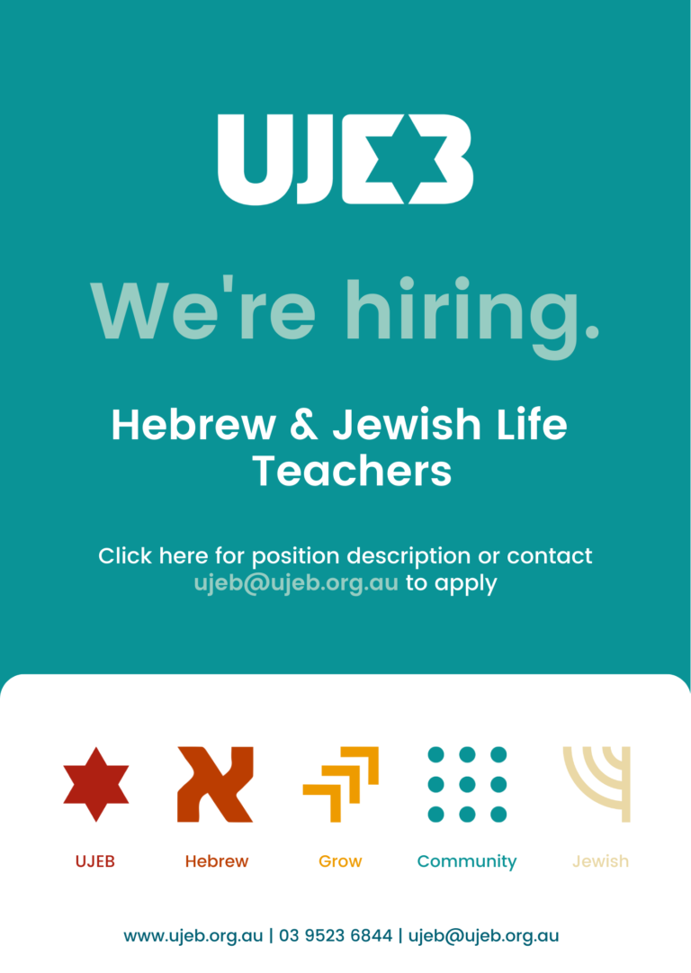 Jewish Life Hebrew Teachers Job Advertisement 768x1081