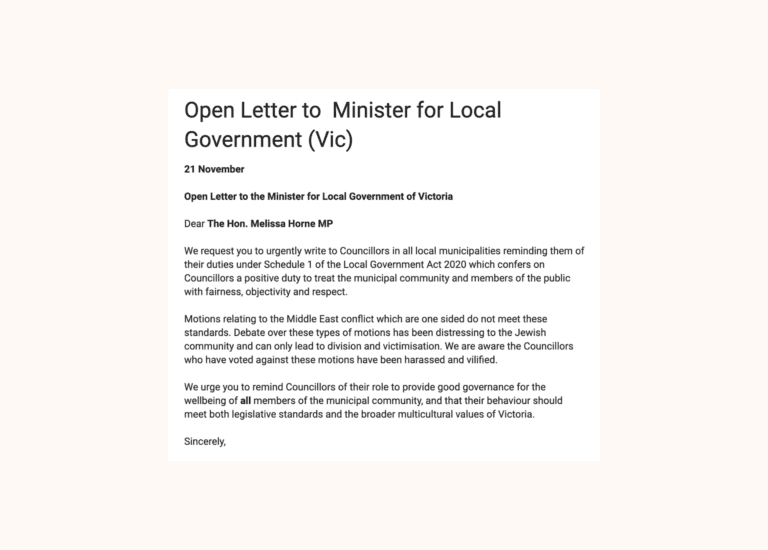 Open Letter to Minister for Local Govt
