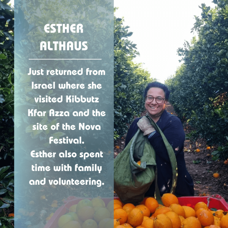 Esther Althaus Israel Interview